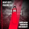 CLETO REYES Heavy Punching Bag for Adults Boxing Training Equipment, MMA, Kickboxing, Muay Thai, Nylon-Canvas, Large, Classic Red
