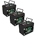 36V 100Ah (3Pack 12V 100Ah) Lithium Battery, 100A BMS Group 24 LiFePO4 Battery, Up to 15000 Cycles, 1.28kWh Energy Perfect for Golf Cart, RV, Trailer, Trolling Motor, and Boats