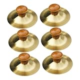 IMIKEYA 6pcs Metal Finger Cymbals Boy Girl Portable Hand Percussion Instruments Mini Marching Cymbals for Early Education Family Fun Safe Crisp Sound