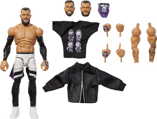 Mattel Wwe Ultimate Edition Action Figure & Accessori, 15,2 Cm Finn Balor Collectible Set, Teste E Mani Intercambiabili, 30 Punti Di Articolazione