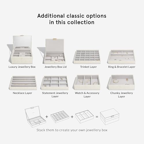 Boîte à bijoux classique Stackers lin, le cadeau idéal pour vos parures