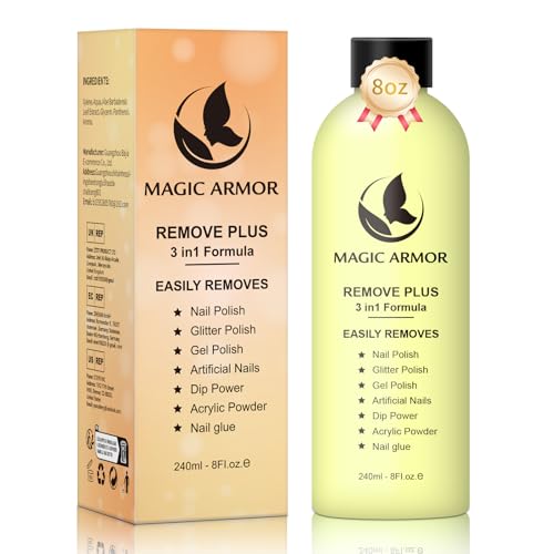 Removedor de esmalte de uñas, 240 ml, fácil de despegar, quitaesmalte de uñas, quitaesmalte de uñas acrílico en polvo para bricolaje y salones de uñas