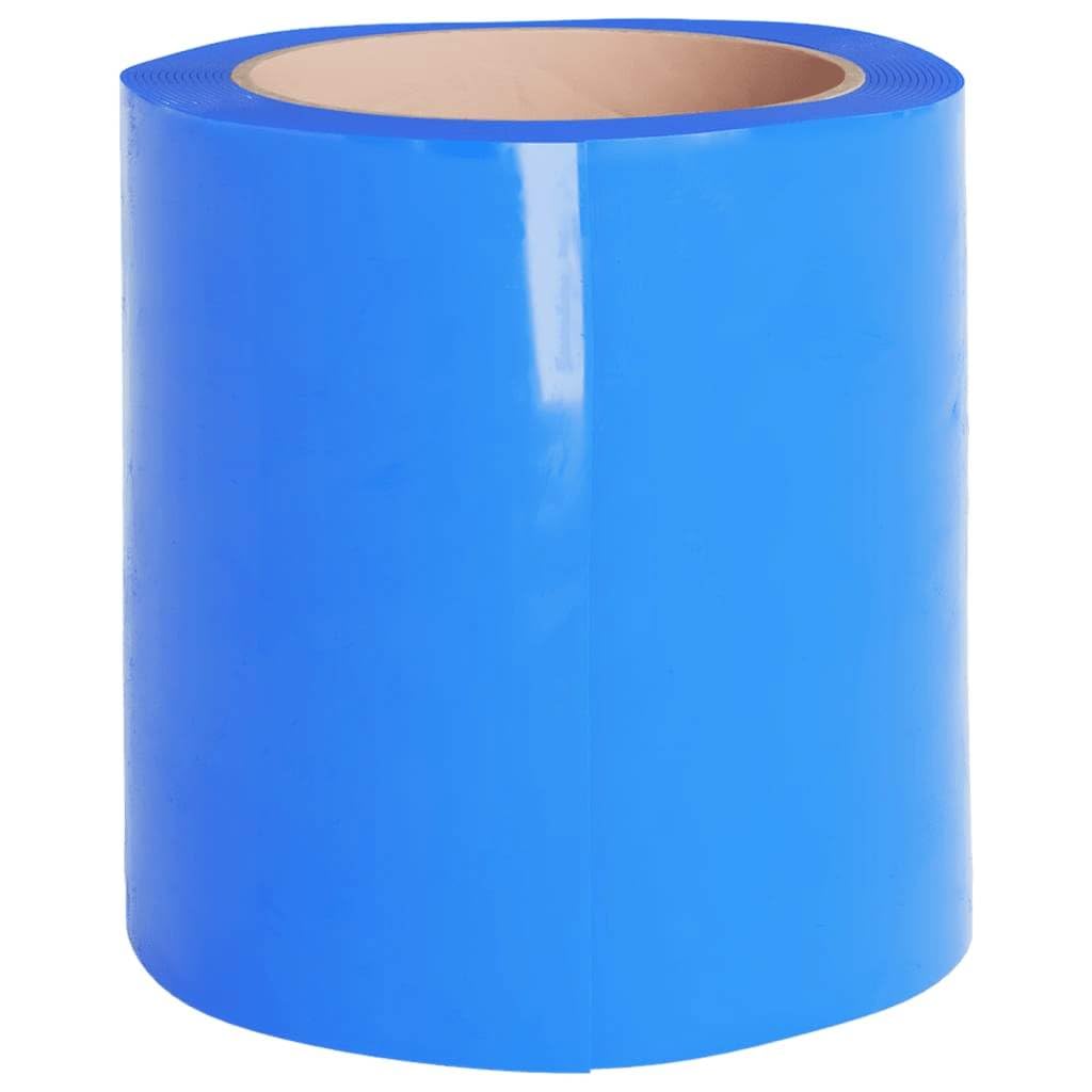 Rideau de Porte à Lanières PVC Bleu 200 mm x 1,6 mm, Rouleau de 10 m de Plastique Souple pour Isolation Thermique de Garage, Entrepôt et Séparation Industrielle