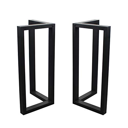 MBQQ 2 Pcs Furniture Legs Rustic Decory V Shape Table Legs,Heavy Duty Metal Desk Legs,Dining Table Legs,Industrial Modern, DIY Iron Bench Legs(H28”xW17.7”)