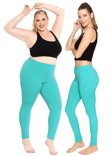 Image of STRETCH IS COMFORT Cotton Capri Leggings, Knee Length Pants, Plus Size