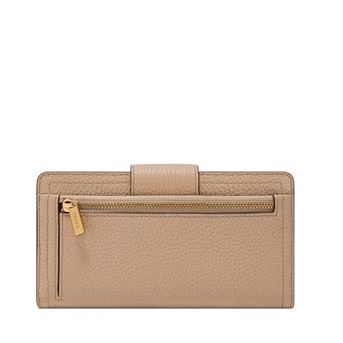 Image of Fossil Women's Logan Leather Wallet RFID Blocking Tab Clutch