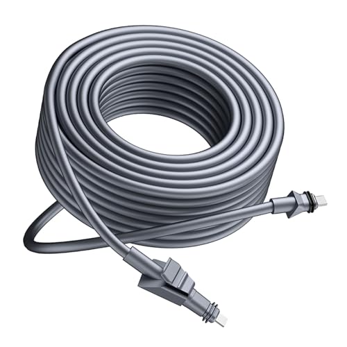 Jonlaki Cable de Reemplazo de Satélite Rectangular, Cable de Reemplazo IP68 de 10m / 33 Pies para Satélite Rectangular de Alto Rendimiento Plano, Fácil de Instalar