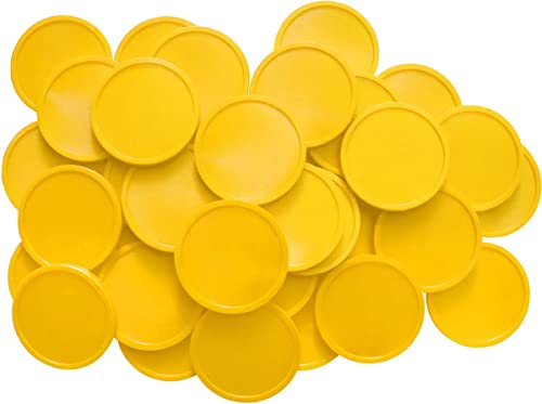 CombiCraft Jetons vierges en plastique, 500 pièces de monnaie de 29 mm (jaune)