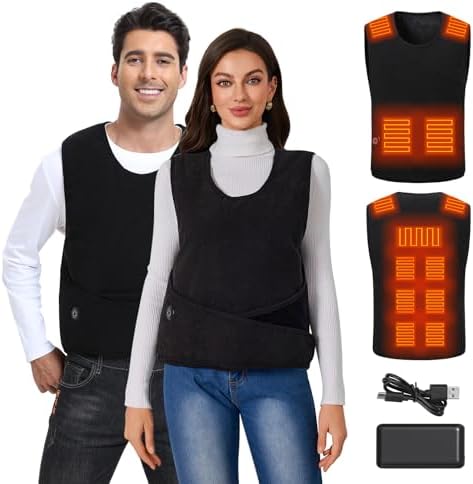 Adjustable Heated Vest Liner for Women and Men, Lightweight Electric Heated Vest Base Layer with Battery