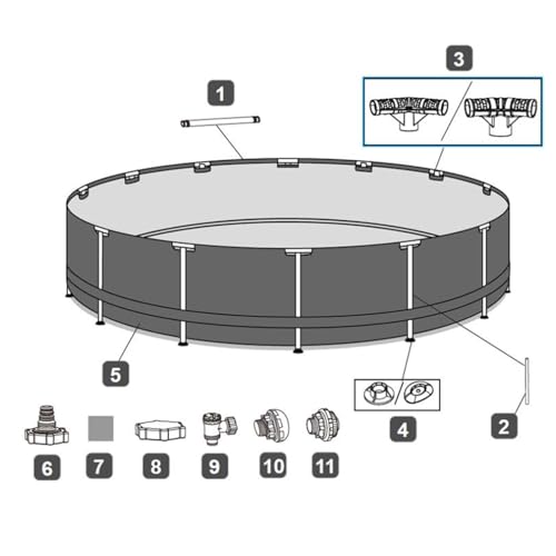 Denash Pool T Connector, Premium Plastic Oval Replacement Joint Frame Connector, Abrasion Resistant, Simple Installation - Image 4