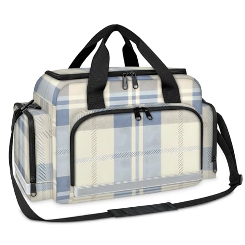 GzLeyigou First Aid Bags Empty, Vintage Striped Emergency Bag First Aid Kit Multiple Compartment Kit Carrier On Call Trauma Bag For Paramedics Emergency Medical Supplies Kit
