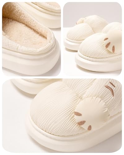 AZCHEN Cat Paw Cute Animal Slippers for Women Men Cozy House Warm Winter Fuzzy Indoor Adult Slippers4