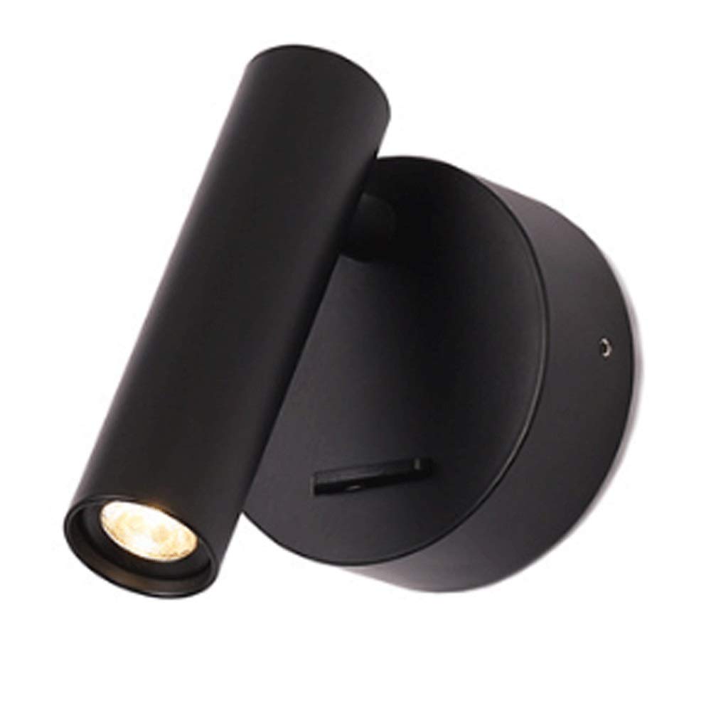 Lámpara de lectura junto a la cama interior foco LED negro con interruptor 8