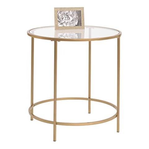 Sauder Satin Gold Round Side Table Cover