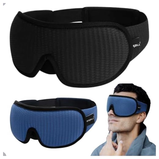 Máscara para Dormir 3D Premium, Tapa Olhos Ajustável, Design Anatômico, Disponível em Rosa e Azul (Preto)