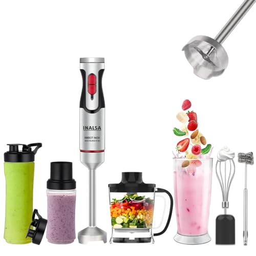 Inalsa Robot Inox Hand Blender – 1800W DC Motor, Multipurpose Set...