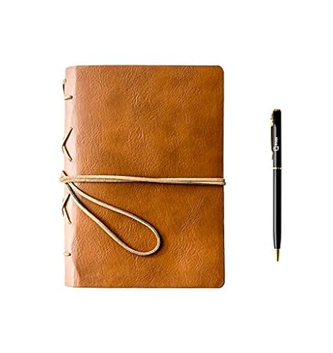 Troex - Diario de cuero, cuaderno de escritura encuadernado marrón claro con bolígrafo, páginas sin forro, diario de viaje compacto para escribir y dibujar con cuerda multifuncional para cierre | Ya disponible en tu tienda friki favorita! En mundofriki.es! Troex - Diario de cuero, cuaderno de escritura encuadernado marrón claro con bolígrafo, páginas sin forro, diario de viaje compacto para escribir y dibujar con cuerda multifuncional para cierre | Ya disponible en tu tienda friki favorita! En mundofriki.es!
