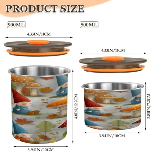 ATTX Lata de Café Acero Inoxidable 500ml con Tapa Hermética miniatura 2