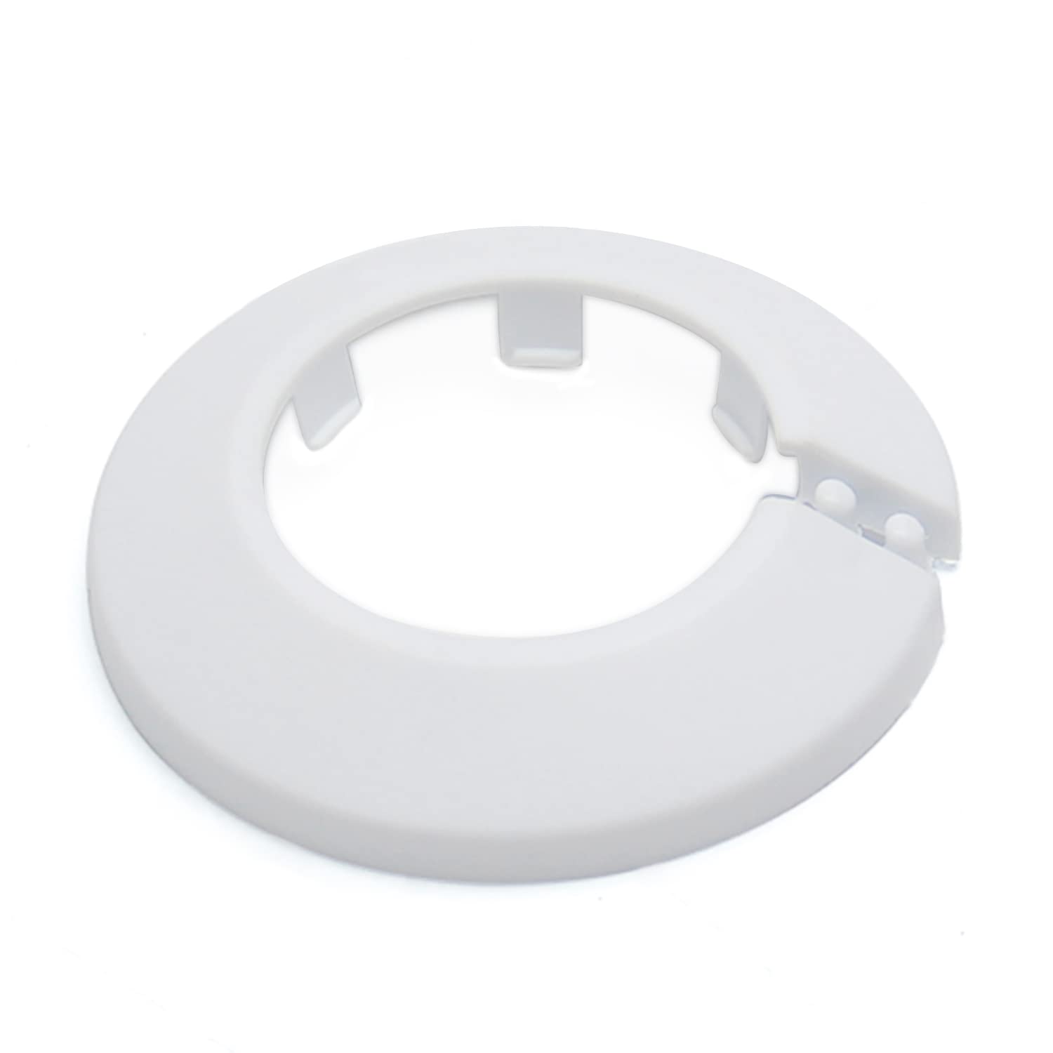 Mromax White Fit 1.34" Outer Diameter Flange Water Pipe Cover Decoration Pipe Cover Radiator Pp Plastic 34Mm Escutcheon Collar For Wall Pipe Tube Decoration 1Pc