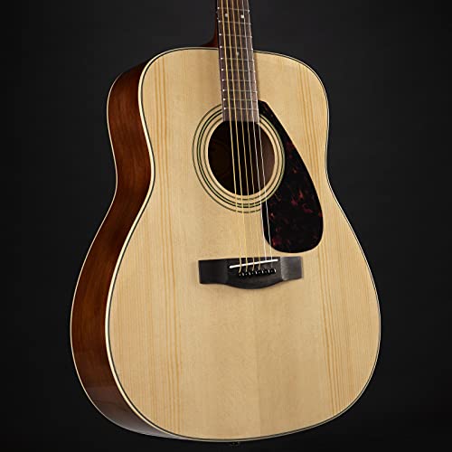 Image of Yamaha F370 Acoustic Guitar - Black Finish, 6-String Full-Size Guitar with Spruce Top & Rosewood Fingerboard, Ideal for Beginners & Intermediate Players