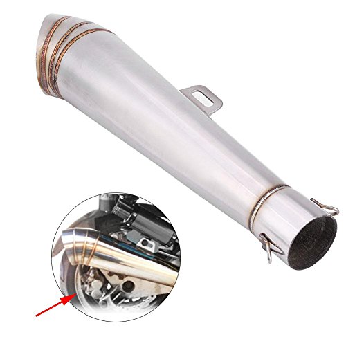 Silenciador de Escape de Motocicleta de Acero Inoxidable de 51 mm, Conversi¨®n de Silenciador de Escape de Motocicleta del Silenciador de Escape para Motocicleta Atv Modificaci¨®n de Motocicleta