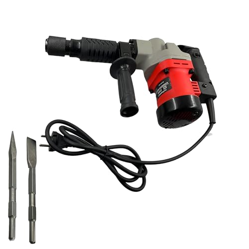 Image of Hillgrove HGCM1053M5 17mm Demolition Chisel+Hammer Concrete Breaker Drill Machine with 2 Bits for Breaking Concrete Wall /Hammer Drill (17 mm Chuck Size, 1200 W)