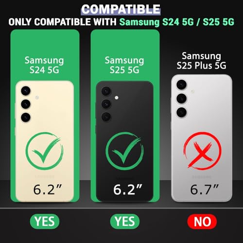 Image of TheGiftKart Genuine Leather Finish Back Cover Case for Samsung Galaxy S25 / S24 5G | Raised Edges for Camera & Screen Protection | Stunning Minimalist Design Back Case Cover (Black Sides, Blue)