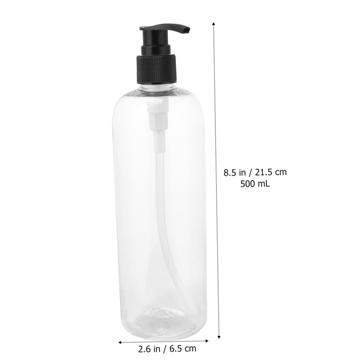 STOBAZA 2 Set 500 Ml Airless Pompa Bottiglia Set Emulsione Viaggio Ricaricabile Shampoo Bottiglia Nera Pompa A Prova Di Perdite Dispenser 4 Pezzi * 2
