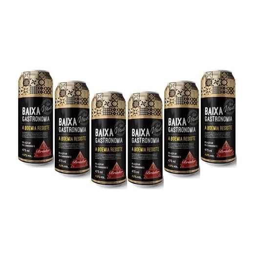 Pack 06un Cerveja Bruder Artesanal Baixa Gastronomia Zero Áçucar 473ml