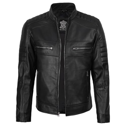 JILDISH Natural Grain Biker Jacket