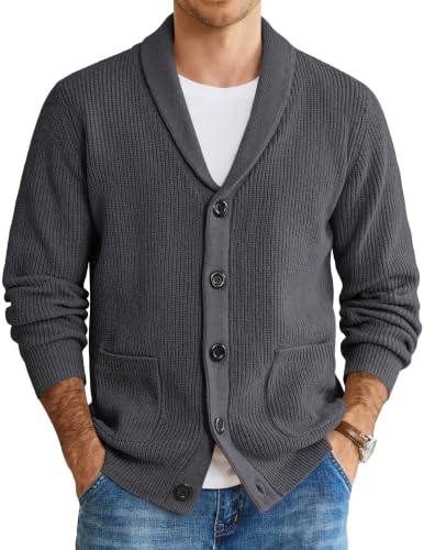 Men's Shawl Collar Cardigan Sweater