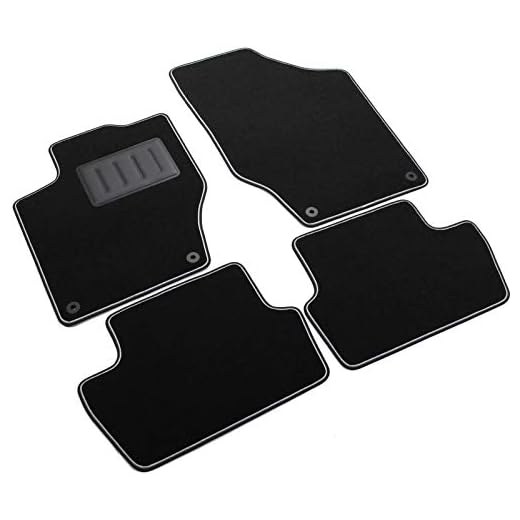 Il Tappeto Auto SPRINT03505 - Alfombrillas para Coche, Negras, Antideslizantes, con Borde Bicolor y talonera Reforzada de Goma, 308 Primera Serie, 2007>2013