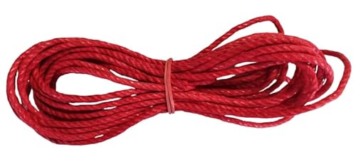 KD89 - Corde de comtoise, torsadée paraffinée, pour poids jusqu'à 5kg - Rouge longueur 4,20m