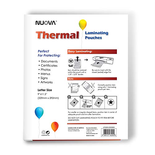 Nuova Premium Thermal Laminating Pouches, 9