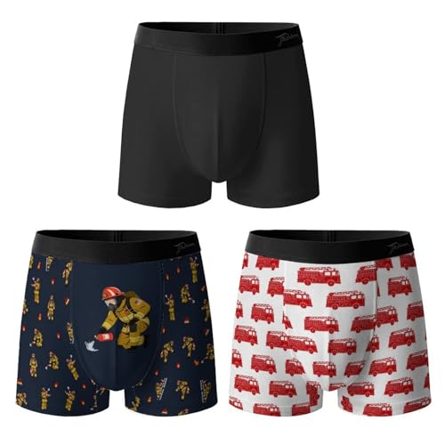 DOPINDU Mens Underwear Boxer Briefs Firefighter Costume Boxers for Men