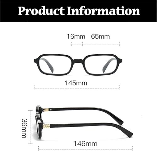 Image of LJCZKA Rectangular Blue Light Blocking Glasses for Women Men Retro Small Square Frame Anti Eyestrain Computer Eyeglasses