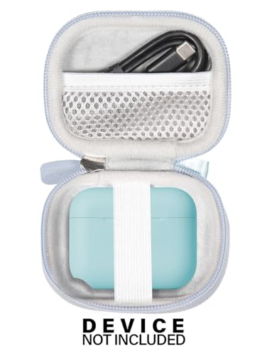 Image of Case for JLab Go Pop+,Go Air Pop,Air Tones+ / Tones, JBuds Mini True Wireless Earbuds, Compact Organizer for the Charger case and Charger Cord (Blue)