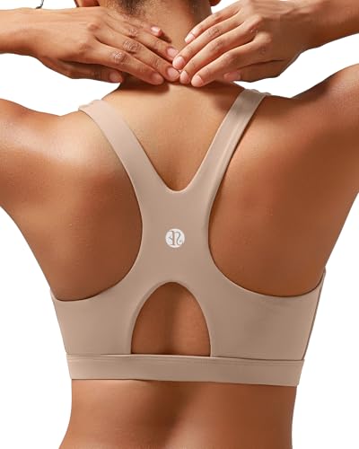 Image of RUNNING GIRL Sports Bras for Women High Support,Racerback Supportive Molded Cup Sports Bra with Sewn in Pads