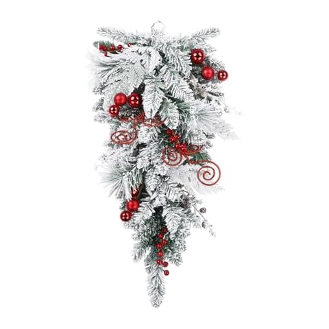 SHACOS 76cm Christmas Teardrop Swag Decoration Cover