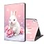 White Bunny with Pink Flowers