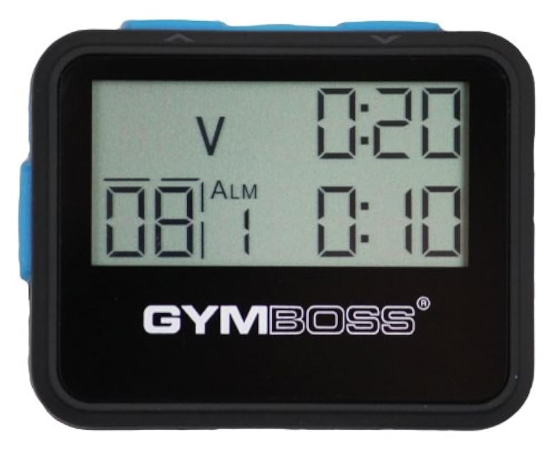 Gymboss Interval Timer and Stopwatch - Black/Blue SOFTCOAT