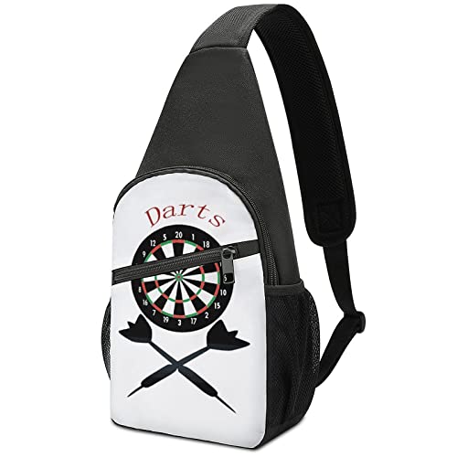 Darts Unisex Crossbody Bag Sling Shoulder Backpack Chest Bags Daypack for Travel Hiking