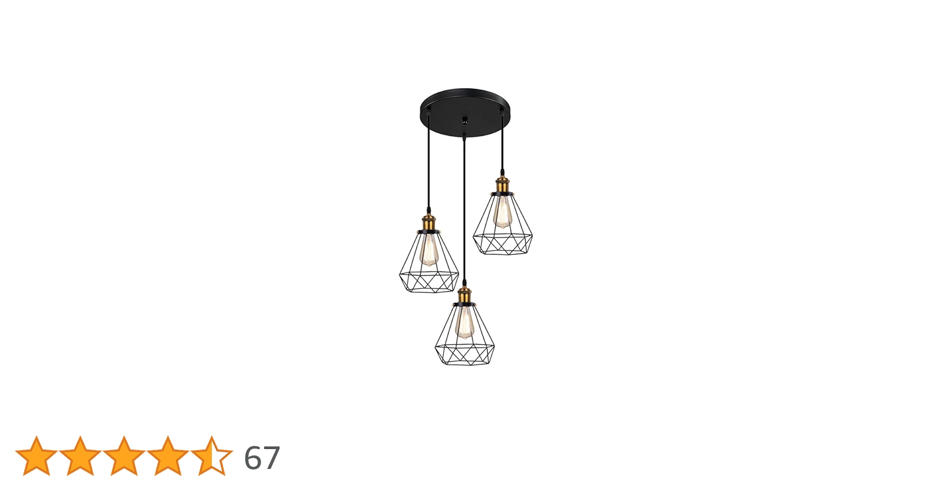 Amazon.co.jp : ペンダントライト 3灯 LED電球付き 吊り下げ照明