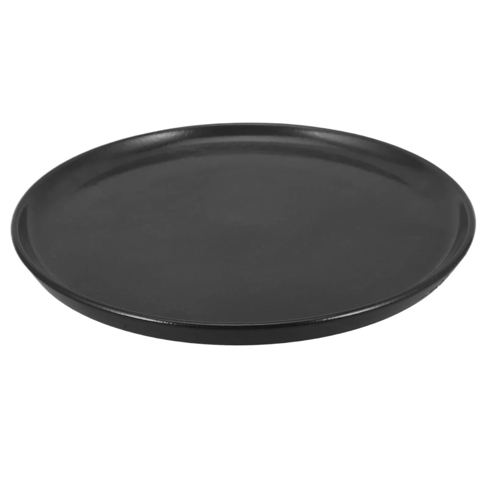Assiette à pizza céramique 27cm - Plat rond porcelaine steak et fruits