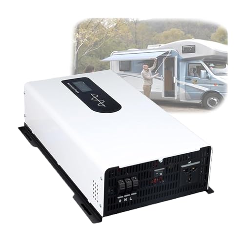 Inversor Solar Híbrido De 6000 W CC 12-72 V A CA 110/220 V Onda Sinusoidal Pura, Inversores En Paralelo con Pantalla Digital para Vehículos Aislados(12v,110V)