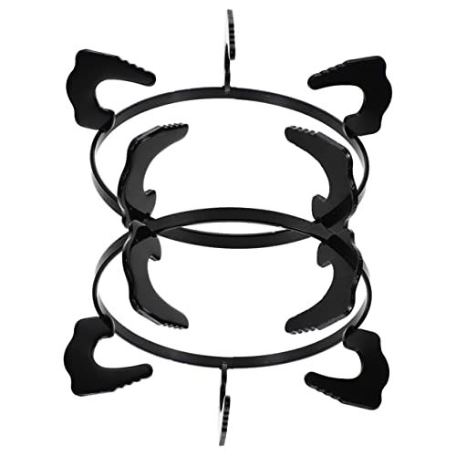 Mikikit 2 Piezas Soportes Antideslizantes para Cocina Gas Diseño Estable y Resistente Accesorios para Hornillos Soporte Seguro para Ollas y Woks