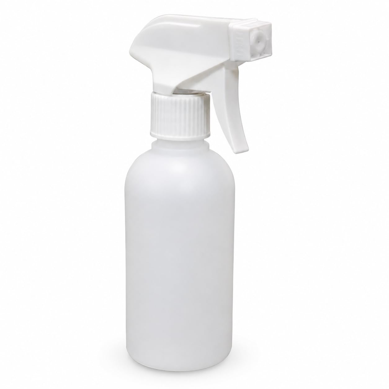 pack of 1 - 250ml multipurpose spray bottle, fine mist spray bottle with adjustable spray & steam-like mist mode, refillable hdpe plastic bottle trigger sprayer for cleaning, plants, hair & home use