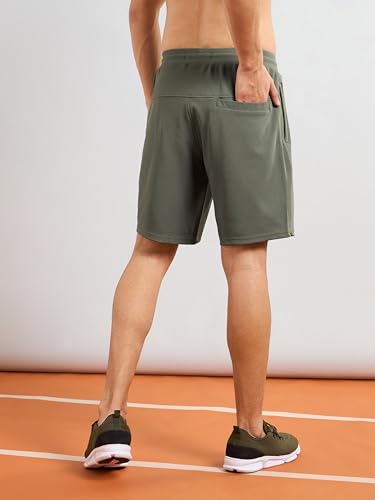 Image of TECHNOSPORT Men Solid Slim Fit Sports Shorts TS Flexi Polyester Mid Rise Drawstring Shorts Pant for Men Pockets Gym Workout Running Joggers Casual Quick Dry