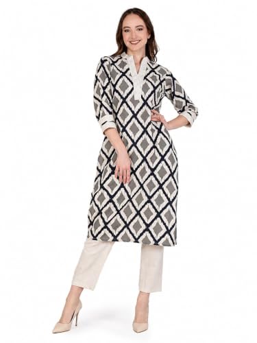 Cotton Kurta Set For Women Kurti Set Ikkat Printed Ethnic Office ...