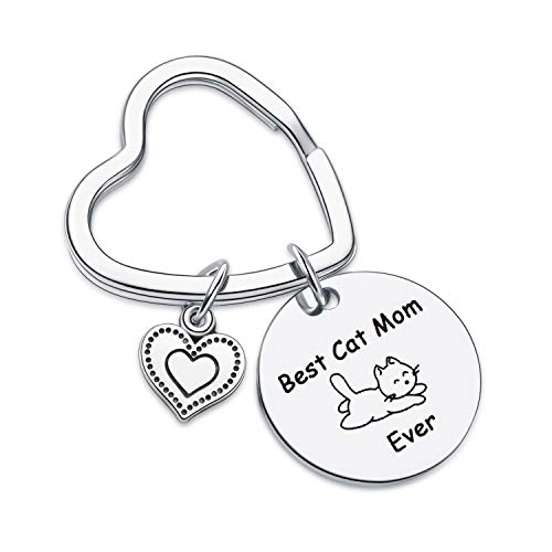 7RVZM Cat Person Gift Friendship Gift Pet Lover Gift Cat Mom Gift Cat Mom Jewelry Mothers Day Jewelry Cat Lover Gift Cat Lover Jewelry Cat Lover Keychain cat grandma gift Sister gift Cat Mom Keychain